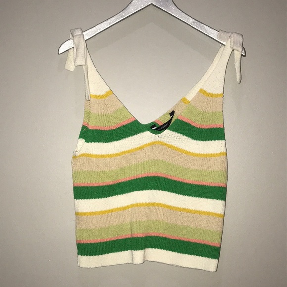 NWT BCBGMAXAZRIA Ribbed Bow Tie Tank - Picture 3 of 9